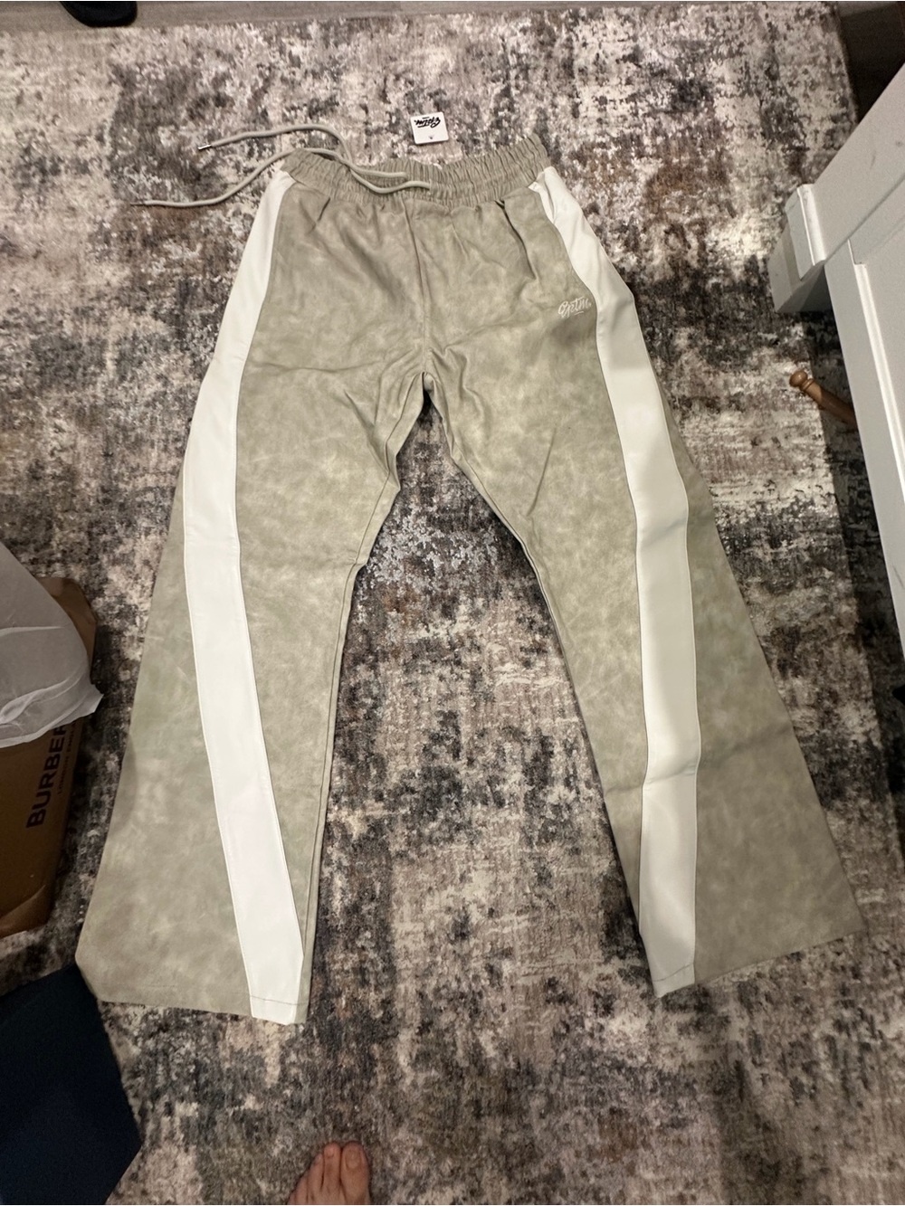 Men's Joggers with White Side Stripes